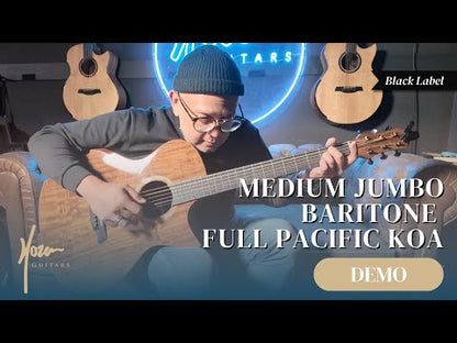 Black Label | MJ Adirondack Pacific Koa Baritone Fan Fret