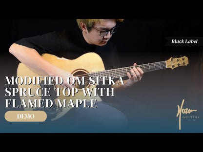 Black Label | Deep OM Sitka Spruce Flamed Maple