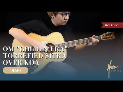 Red Label | OM Torrefied Sitka Pacific Koa | Slotted Headstock Golden Era