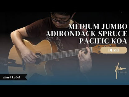 Black Label | MJ Adirondack Pacific Koa Fan Fret