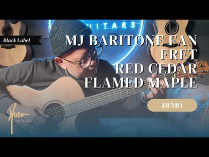 Black Label | MJ Red Cedar Flamed Maple Baritone Fan Fret