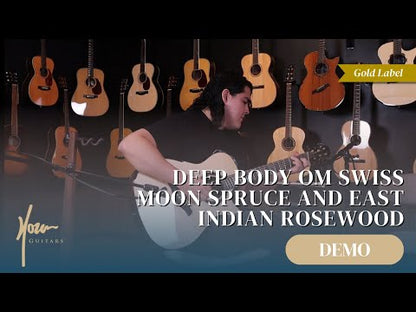 Gold Label | Deep OM Swiss Moon Indian Rosewood Fanned Fret